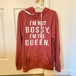 'I'M NOT BOSSY' FLEECE HOODIE